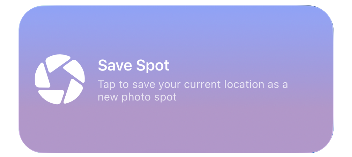 PhotoSpots home screen widget